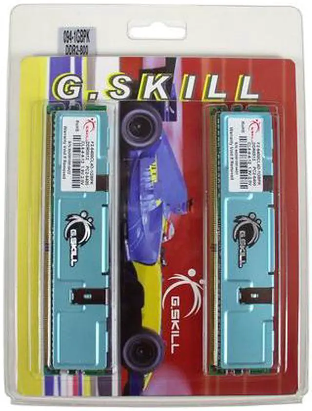 Alt view image 2 of 2 - G.SKILL 1GB (2 x 512MB) DDR2 800 (PC2 6400) Dual Channel Kit Desktop Memory Model F2-6400CL4D-1GBPK