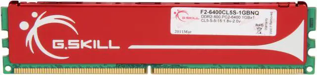 Alt view image 2 of 3 - G.SKILL 1GB DDR2 800 (PC2 6400) Desktop Memory Model F2-6400CL5S-1GBNQ