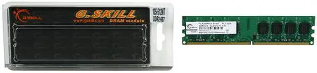 Alt view image 3 of 3 - G.SKILL 512MB DDR2 667 (PC2 5300) Desktop Memory Model F2-5300PHU1-512NT