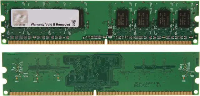 Alt view image 2 of 3 - G.SKILL 2GB (2 x 1GB) DDR2 667 (PC2 5300) Dual Channel Kit Desktop Memory Model F2-5300PHU2-2GBNT
