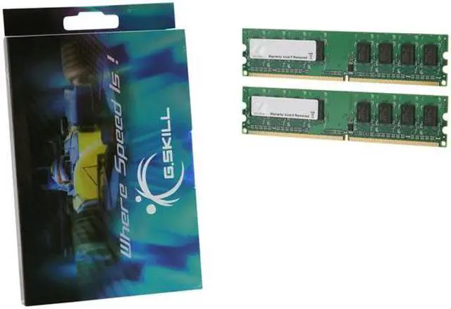 Alt view image 3 of 3 - G.SKILL 2GB (2 x 1GB) DDR2 667 (PC2 5300) Dual Channel Kit Desktop Memory Model F2-5300PHU2-2GBNT
