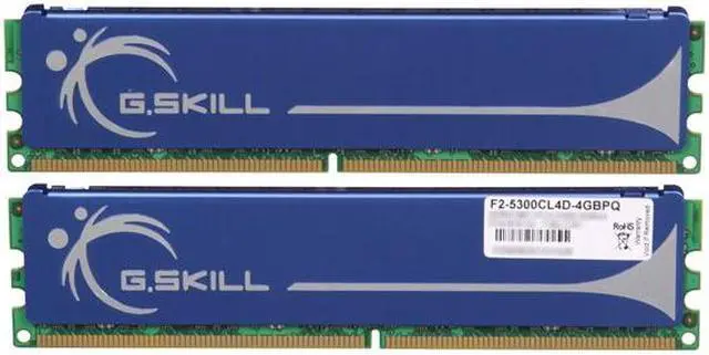 Alt view image 2 of 3 - G.SKILL 4GB (2 x 2GB) DDR2 667 (PC2 5300) Dual Channel Kit Desktop Memory Model F2-5300CL4D-4GBPQ
