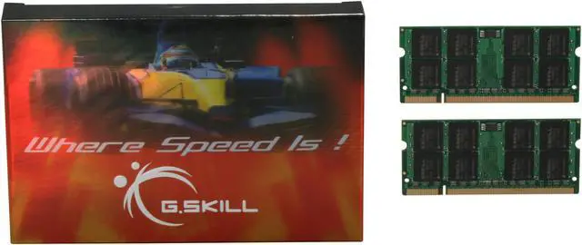 Alt view image 3 of 3 - G.SKILL 4GB (2 x 2GB) 200-Pin DDR2 SO-DIMM DDR2 667 (PC2 5300) Dual Channel Kit Laptop Memory Model F2-5300CL5D-4GBSA