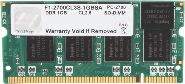 G.SKILL 1GB 200-Pin DDR SO-DIMM DDR 333 2700) Memory F1-2700CL3S-1GBSA Laptop Memory - Newegg.com