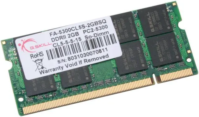 Main image of G.SKILL 2GB DDR2 667 (PC2 5300) Memory For Apple Notebook Model FA-5300CL5S-2GBSQ