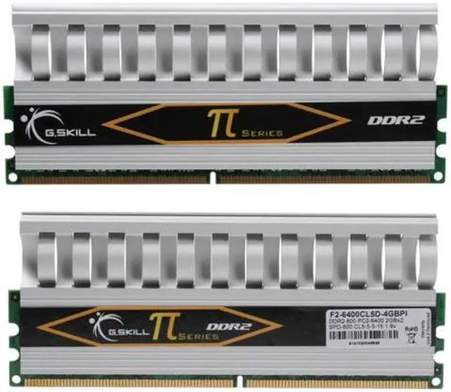 Alt view image 2 of 3 - G.SKILL 4GB (2 x 2GB) DDR2 800 (PC2 6400) Dual Channel Kit Desktop Memory Model F2-6400CL5D-4GBPI