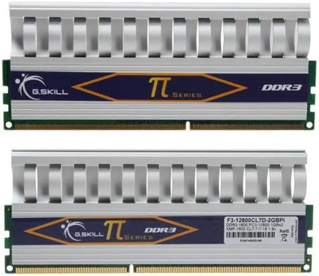 Alt view image 2 of 3 - G.SKILL 2GB (2 x 1GB) DDR3 1600 (PC3 12800) Dual Channel Kit Desktop Memory Model F3-12800CL7D-2GBPI