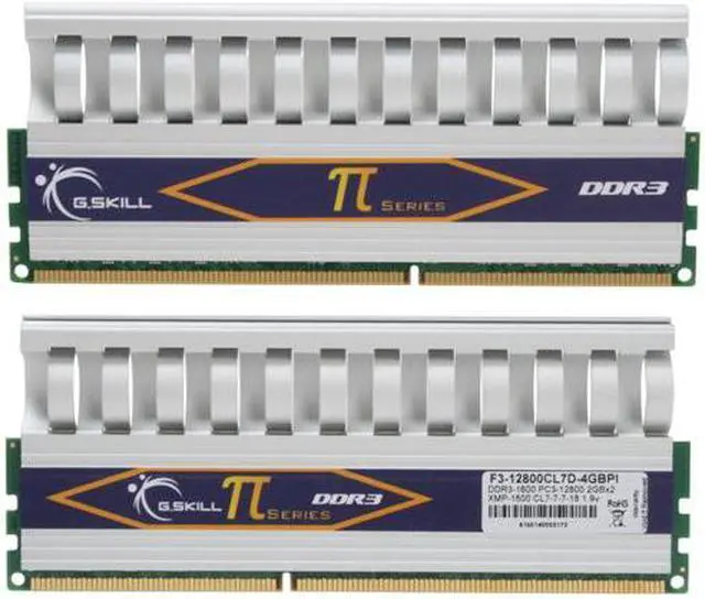 Alt view image 2 of 3 - G.SKILL 4GB (2 x 2GB) DDR3 1600 (PC3 12800) Dual Channel Kit Desktop Memory Model F3-12800CL7D-4GBPI