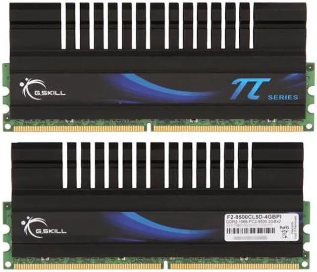 Alt view image 2 of 3 - G.SKILL 4GB (2 x 2GB) DDR2 1066 (PC2 8500) Dual Channel Kit Desktop Memory Model F2-8500CL5D-4GBPI