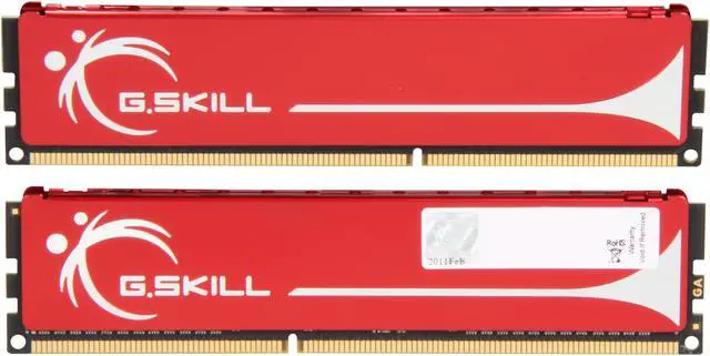 Alt view image 2 of 3 - G.SKILL 2GB (2 x 1GB) DDR3 1333 (PC3 10666) Dual Channel Kit Desktop Memory Model F3-10666CL9D-2GBNQ