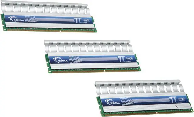 Main image of G.SKILL 6GB (3 x 2GB) DDR3 1600 (PC3 12800) Triple Channel Kit Desktop Memory Model F3-12800CL8T-6GBPI