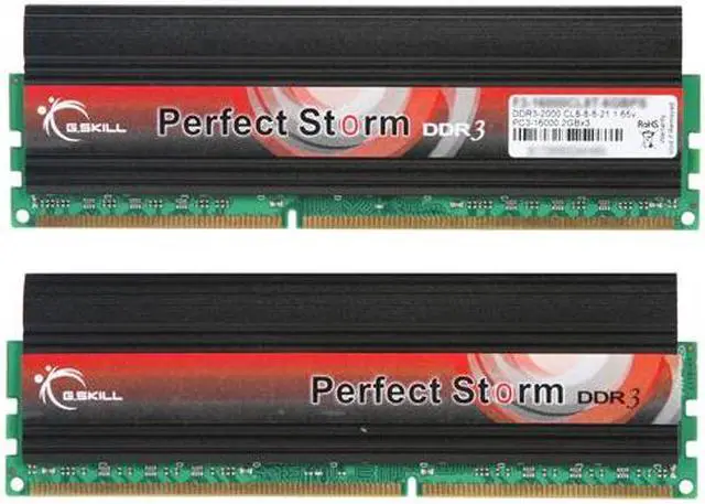 Alt view image 2 of 6 - G.SKILL Perfect Storm 6GB (3 x 2GB) DDR3 2000 (PC3 16000) Desktop Memory Model F3-16000CL8T-6GBPS