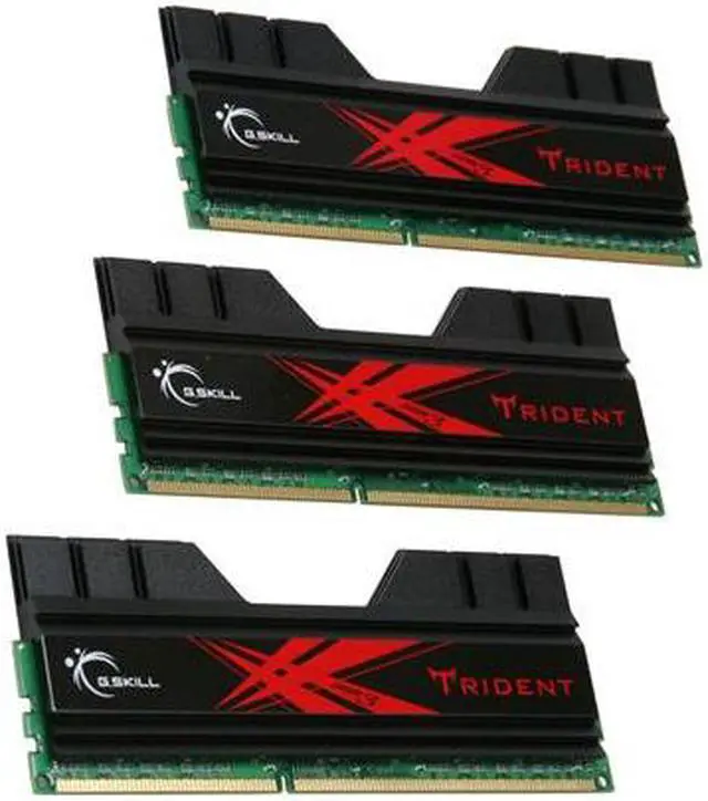 Main image of G.SKILL Trident 6GB (3 x 2GB) DDR3 1866 (PC3 15000) Desktop Memory Model F3-15000CL9T-6GBTD