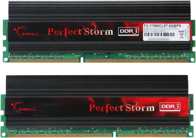Alt view image 3 of 4 - G.SKILL Perfect Storm 6GB (3 x 2GB) DDR3 2133 (PC3 17066) Desktop Memory Model F3-17066CL9T-6GBPS