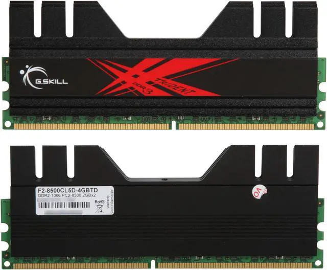 Alt view image 2 of 3 - G.SKILL Trident 4GB (2 x 2GB) DDR2 1066 (PC2 8500) Desktop Memory Model F2-8500CL5D-4GBTD