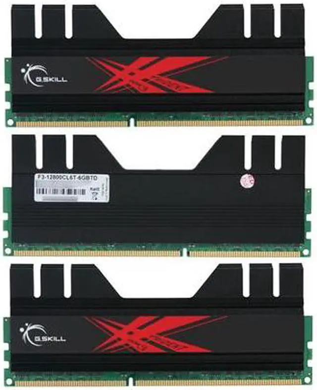 Alt view image 2 of 3 - G.SKILL Trident 6GB (3 x 2GB) DDR3 1600 (PC3 12800) Desktop Memory Model F3-12800CL6T-6GBTD