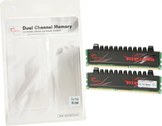 Alt view image 3 of 3 - G.SKILL Ripjaws Series 4GB (2 x 2GB) DDR3 1600 (PC3 12800) Desktop Memory Model F3-12800CL7D-4GBRH