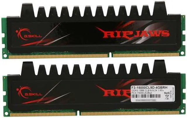 Alt view image 2 of 3 - G.SKILL Ripjaws Series 4GB (2 x 2GB) DDR3 1866 (PC3 15000) Desktop Memory Model F3-15000CL9D-4GBRH