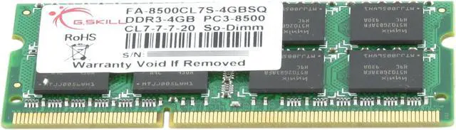 Alt view image 8 of 11 - G.SKILL 4GB DDR3 1066 (PC3 8500) Memory for Apple Model FA-8500CL7S-4GBSQ