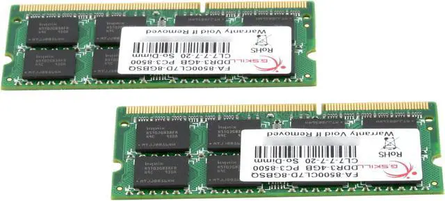 Alt view image 4 of 11 - G.SKILL 8GB (2 x 4GB) DDR3 1066 (PC3 8500) Memory for Apple Model FA-8500CL7D-8GBSQ