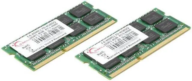 Alt view image 7 of 11 - G.SKILL 8GB (2 x 4GB) DDR3 1066 (PC3 8500) Memory for Apple Model FA-8500CL7D-8GBSQ