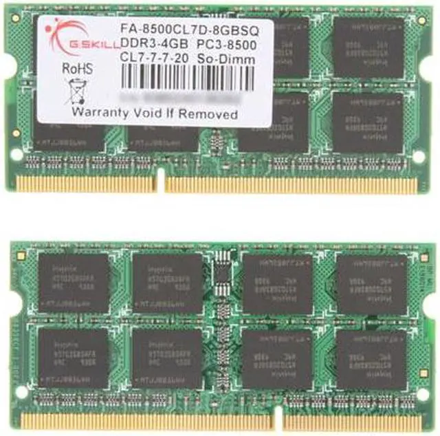 Alt view image 10 of 11 - G.SKILL 8GB (2 x 4GB) DDR3 1066 (PC3 8500) Memory for Apple Model FA-8500CL7D-8GBSQ