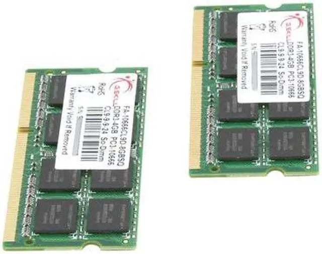 Alt view image 2 of 11 - G.SKILL 8GB (2 x 4GB) DDR3 1333 (PC3 10666) Memory for Apple Model FA-10666CL9D-8GBSQ