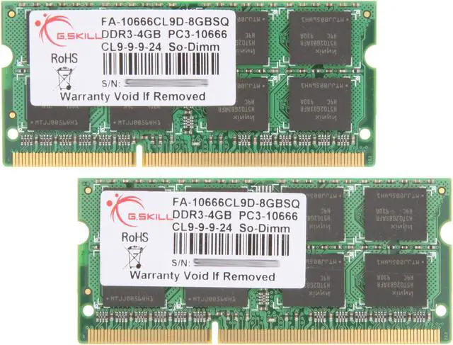Alt view image 9 of 11 - G.SKILL 8GB (2 x 4GB) DDR3 1333 (PC3 10666) Memory for Apple Model FA-10666CL9D-8GBSQ