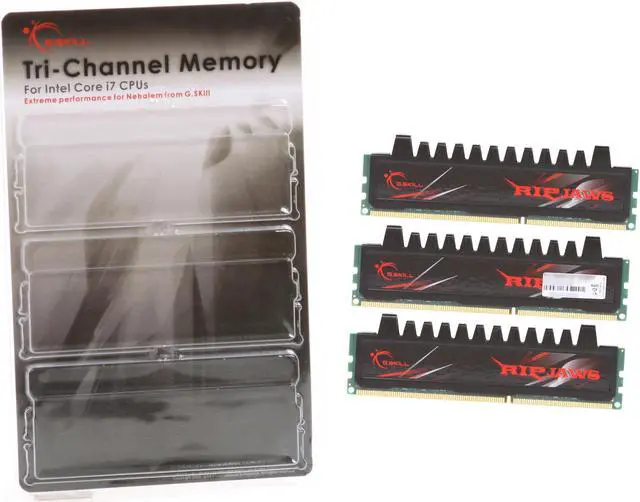 Alt view image 3 of 3 - G.SKILL Ripjaws Series 6GB (3 x 2GB) DDR3 2000 (PC3 16000) Desktop Memory Model F3-16000CL9T-6GBRH