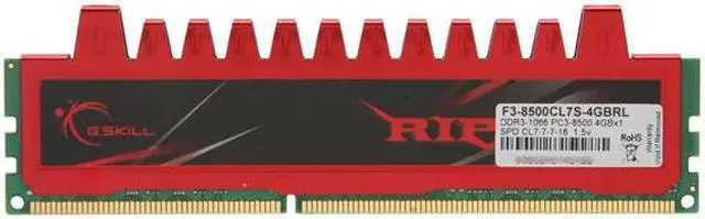 Alt view image 2 of 3 - G.SKILL Ripjaws Series 4GB DDR3 1066 (PC3 8500) Desktop Memory Model F3-8500CL7S-4GBRL