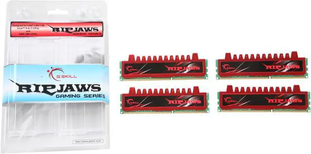 Alt view image 4 of 3 - G.SKILL Ripjaws Series 16GB (4 x 4GB) DDR3 1066 (PC3 8500) Desktop Memory Model F3-8500CL7Q-16GBRL