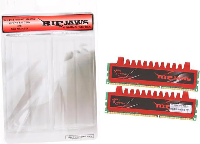 Alt view image 3 of 3 - G.SKILL Ripjaws Series 8GB (2 x 4GB) DDR3 1333 (PC3 10666) Desktop Memory Model F3-10666CL9D-8GBRL