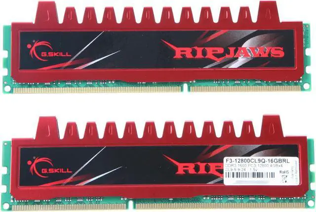 Alt view image 2 of 3 - G.SKILL Ripjaws Series 16GB (4 x 4GB) DDR3 1600 (PC3 12800) Desktop Memory Model F3-12800CL9Q-16GBRL