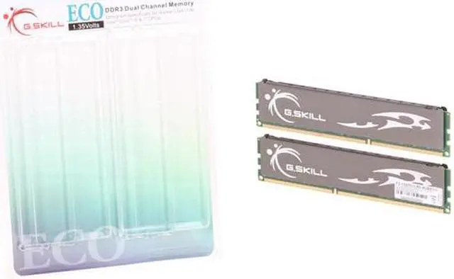 Alt view image 3 of 3 - G.SKILL ECO Series 4GB (2 x 2GB) DDR3L 1600 (PC3L 12800) Desktop Memory Model F3-12800CL9D-4GBECO