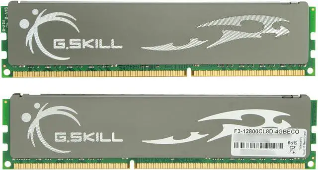 Alt view image 2 of 3 - G.SKILL ECO Series 4GB (2 x 2GB) DDR3L 1600 (PC3L 12800) Desktop Memory Model F3-12800CL8D-4GBECO