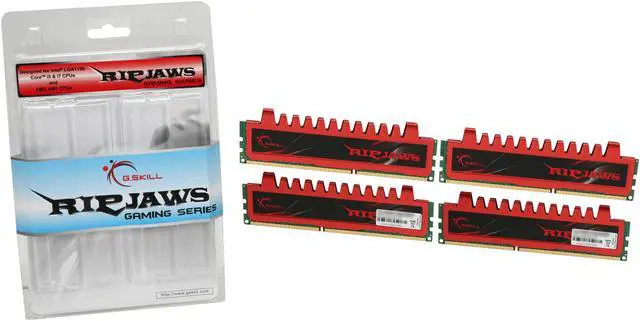 Alt view image 3 of 3 - G.SKILL Ripjaws Series 8GB (4 x 2GB) DDR3 1333 (PC3 10666) Desktop Memory Model F3-10666CL9Q-8GBRL