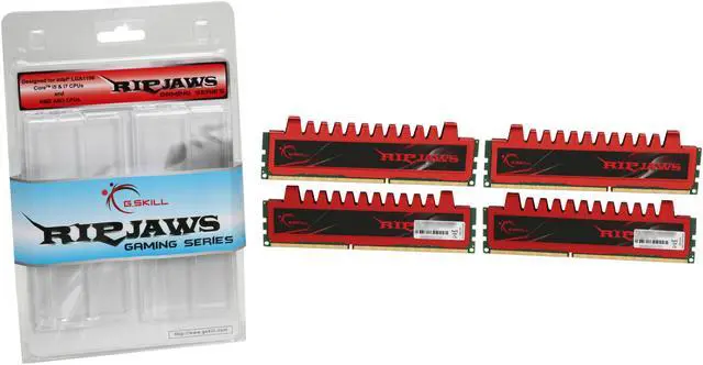 Alt view image 2 of 2 - G.SKILL Ripjaws Series 8GB (4 x 2GB) DDR3 1600 (PC3 12800) Desktop Memory Model F3-12800CL9Q-8GBRL