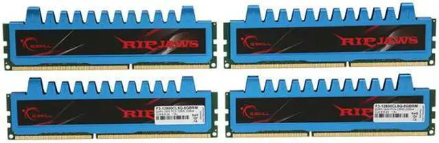 Alt view image 2 of 3 - G.SKILL Ripjaws Series 8GB (4 x 2GB) DDR3 1600 (PC3 12800) Desktop Memory Model F3-12800CL8Q-8GBRM