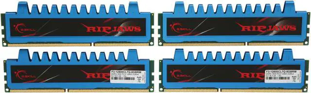 Alt view image 2 of 3 - G.SKILL Ripjaws Series 8GB (4 x 2GB) DDR3 1600 (PC3 12800) Desktop Memory Model F3-12800CL7Q-8GBRM