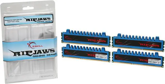 Alt view image 3 of 3 - G.SKILL Ripjaws Series 8GB (4 x 2GB) DDR3 1600 (PC3 12800) Desktop Memory Model F3-12800CL7Q-8GBRM