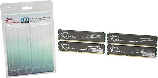 Alt view image 3 of 3 - G.SKILL ECO 8GB (4 x 2GB) DDR3L 1600 (PC3L 12800) Desktop Memory Model F3-12800CL7Q-8GBECO