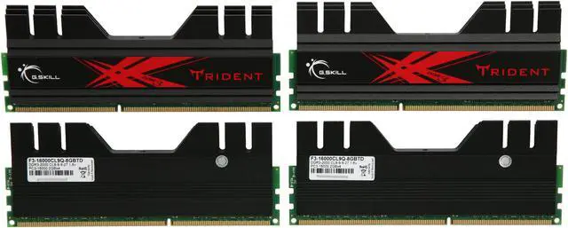 Alt view image 2 of 3 - G.SKILL Trident 8GB (4 x 2GB) DDR3 2000 (PC3 16000) Desktop Memory Model F3-16000CL9Q-8GBTD