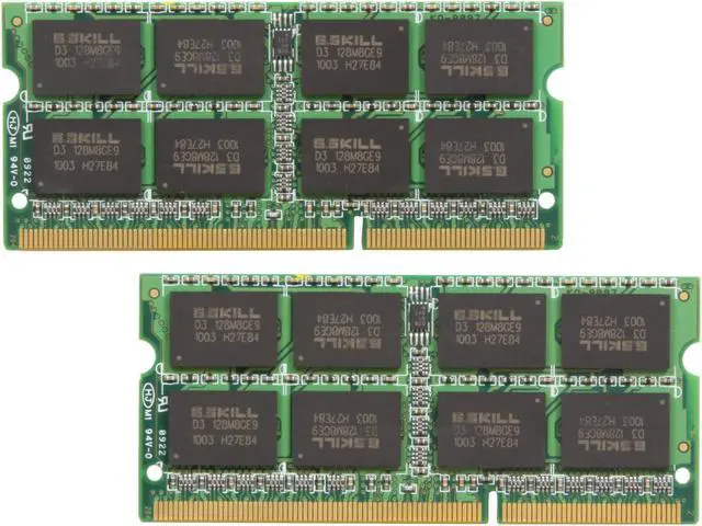 Main image of G.SKILL 4GB (2 x 2GB) 204-Pin DDR3 SO-DIMM DDR3 1333 (PC3 10600) Laptop Memory Model F3-10600CL9D-4GBSQ