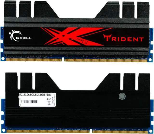 Alt view image 3 of 4 - G.SKILL Trident+Turbulence 2GB (2 x 1GB) DDR3 2133 (PC3 17066) Desktop Memory Model F3-17066CL9D-2GBTDS