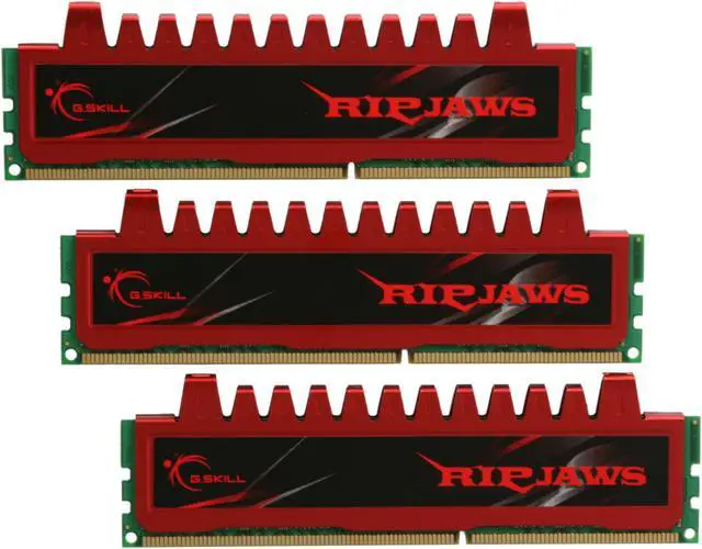 Main image of G.SKILL Ripjaws Series 12GB (3 x 4GB) DDR3 1333 (PC3 10666) Desktop Memory Model F3-10666CL9T-12GBRL
