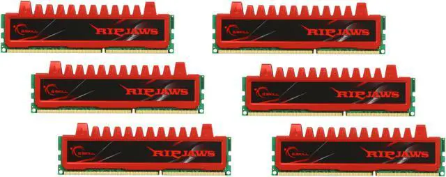 Main image of G.SKILL Ripjaws Series 24GB (6 x 4GB) DDR3 1600 (PC3 12800) Desktop Memory Model F3-12800CL9T2-24GBRL