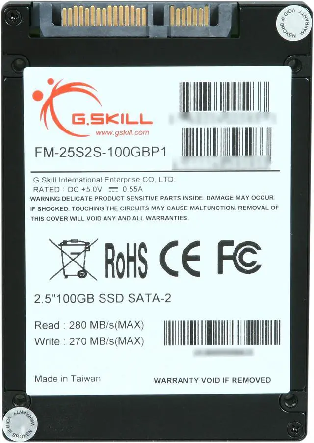 Alt view image 4 of 5 - G.SKILL Phoenix Series 2.5" 100GB SATA II MLC Internal Solid State Drive (SSD) FM-25S2S-100GBP1