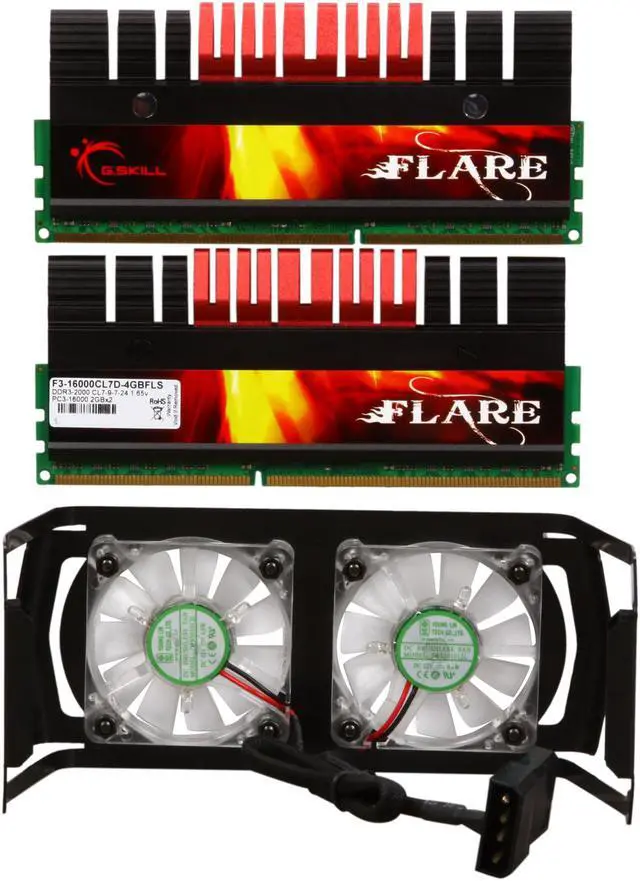 Alt view image 2 of 4 - G.SKILL Flare 4GB (2 x 2GB) DDR3 2000 (PC3 16000) Desktop Memory Model F3-16000CL7D-4GBFLS