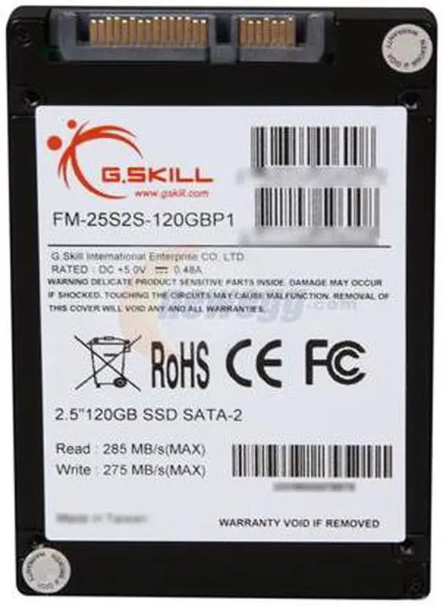 Alt view image 4 of 5 - G.SKILL Phoenix Series 2.5" 120GB SATA II MLC Internal Solid State Drive (SSD) FM-25S2S-120GBP1