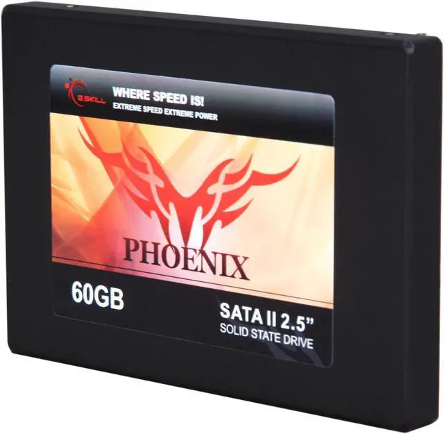 Alt view image 2 of 6 - G.SKILL Phoenix Series 2.5" 60GB SATA II MLC Internal Solid State Drive (SSD) FM-25S2S-60GBP1